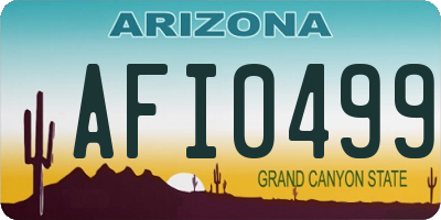 AZ license plate AFI0499