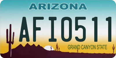 AZ license plate AFI0511