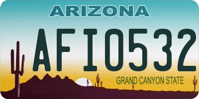 AZ license plate AFI0532
