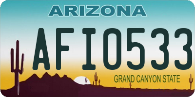 AZ license plate AFI0533