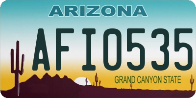 AZ license plate AFI0535