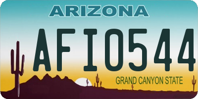 AZ license plate AFI0544
