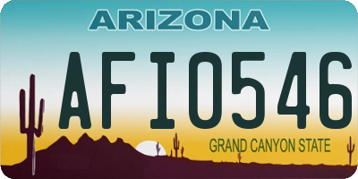 AZ license plate AFI0546
