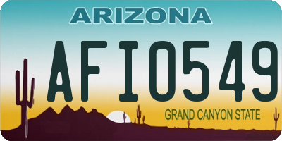 AZ license plate AFI0549