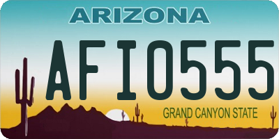AZ license plate AFI0555