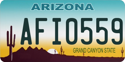AZ license plate AFI0559