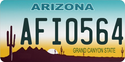 AZ license plate AFI0564