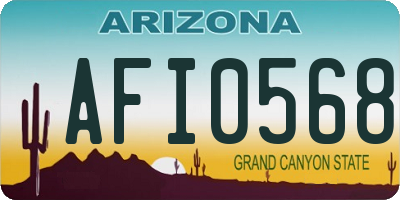 AZ license plate AFI0568