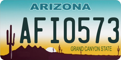 AZ license plate AFI0573