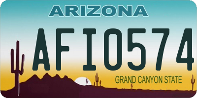 AZ license plate AFI0574