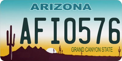 AZ license plate AFI0576