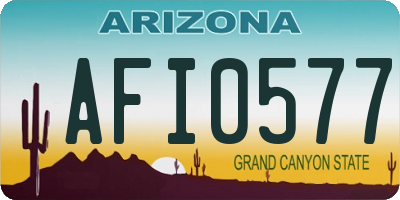 AZ license plate AFI0577