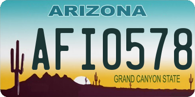 AZ license plate AFI0578