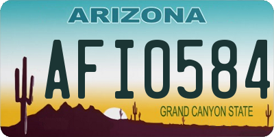 AZ license plate AFI0584