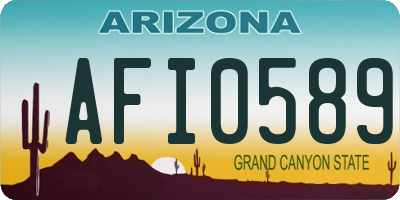 AZ license plate AFI0589