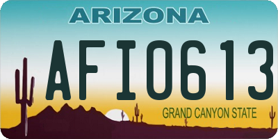AZ license plate AFI0613