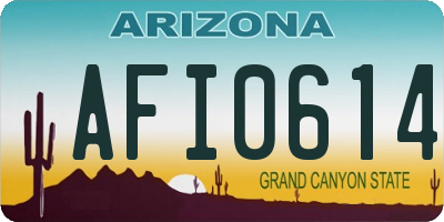 AZ license plate AFI0614