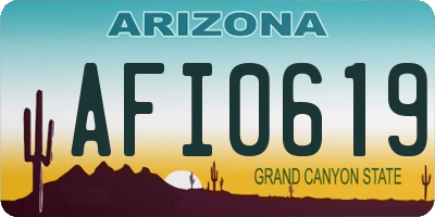 AZ license plate AFI0619