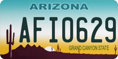 AZ license plate AFI0629