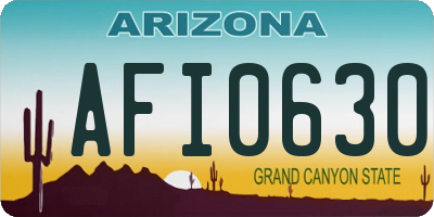 AZ license plate AFI0630