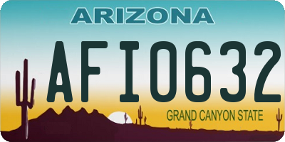 AZ license plate AFI0632