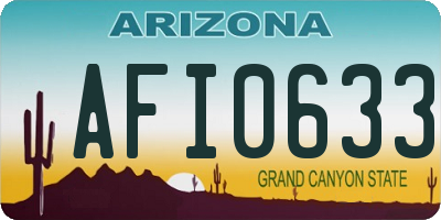 AZ license plate AFI0633