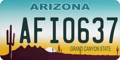 AZ license plate AFI0637