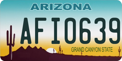 AZ license plate AFI0639