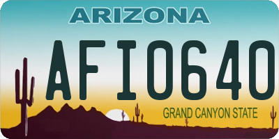 AZ license plate AFI0640