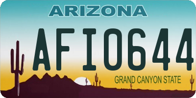 AZ license plate AFI0644