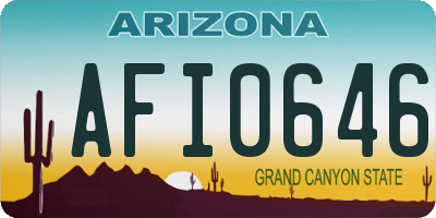 AZ license plate AFI0646