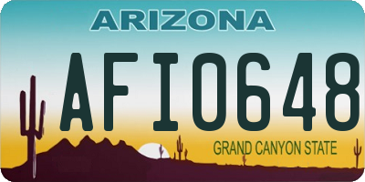 AZ license plate AFI0648