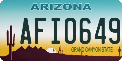 AZ license plate AFI0649
