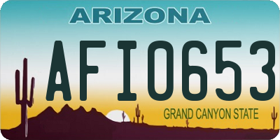 AZ license plate AFI0653