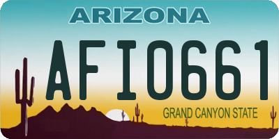 AZ license plate AFI0661