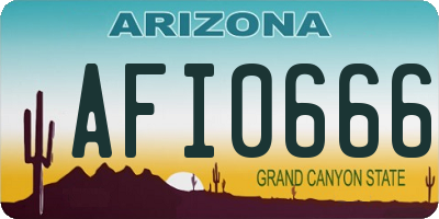 AZ license plate AFI0666