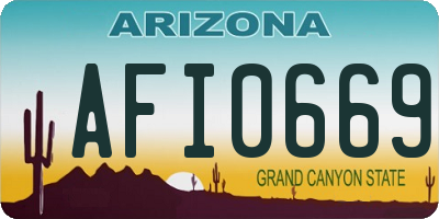 AZ license plate AFI0669
