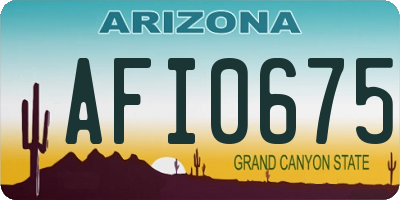 AZ license plate AFI0675