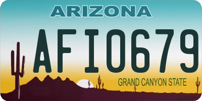 AZ license plate AFI0679
