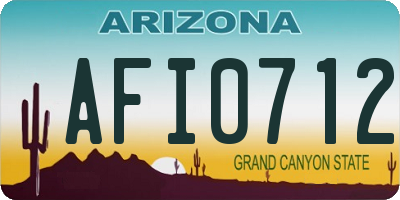 AZ license plate AFI0712