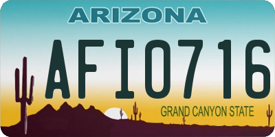 AZ license plate AFI0716