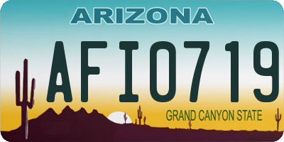 AZ license plate AFI0719