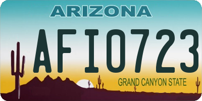 AZ license plate AFI0723
