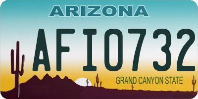 AZ license plate AFI0732