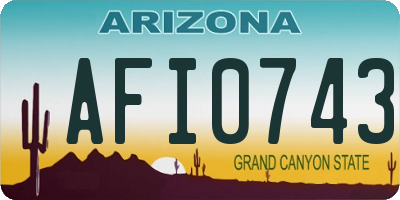 AZ license plate AFI0743