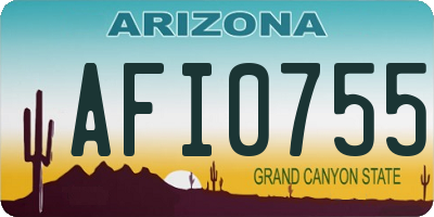 AZ license plate AFI0755