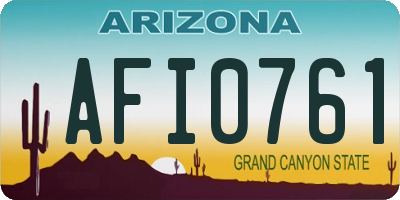 AZ license plate AFI0761
