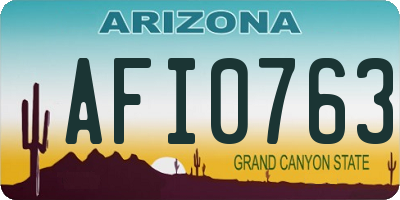 AZ license plate AFI0763