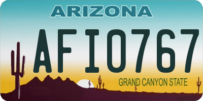 AZ license plate AFI0767