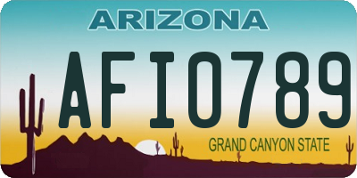 AZ license plate AFI0789